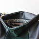 Granville Emerald Black, Hobo Leather Bag with Braided Handle. Classic Bag. Olga'SLuxuryCreation. My Livemaster. Фото №4
