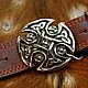  Leather belt with brass buckle ' Celtic cross', Straps, Tolyatti,  Фото №1