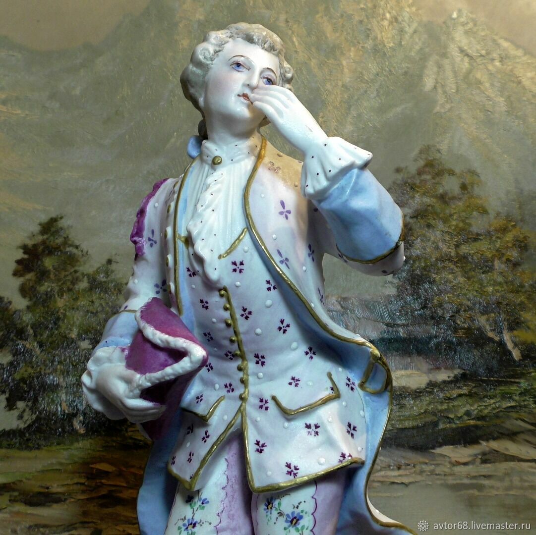 Винтаж: Франция.Letu&Mauger.Статуэтка.Мужчина.Денди.Фарфор в интернет ...