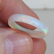 Свадебный салон handmade. Livemaster - original item White synthetic opal ring. Handmade.