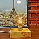  Ночник с лампой Эдисона. Ночники. Majoris-wood. Ярмарка Мастеров.  Фото №4