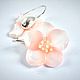 Lampwork earrings soft pink Earrings blossom Earrings bridesmaid Earrings lampwork copyright
