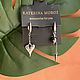 Серьги с гематитом,сердцем, шипами. Серьги классические. Katerina Moroz accessories for you (katerinamoroz). Интернет-магазин Ярмарка Мастеров.  Фото №2