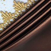 Материалы для творчества handmade. Livemaster - original item Artificial leather 20/16 cm Brown mother of pearl eco leather. Handmade.
