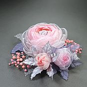 Украшения handmade. Livemaster - original item Breeze from Paradise Island Handmade Flower Brooch made of Coral fabric. Handmade.