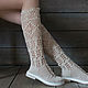 Сапоги летние "Элиза". High Boots. KnittedBoots. My Livemaster. Фото №6