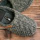 Мужские домашние тапки вязаные из овечьей шерсти. Тапочки. Марина (Knitted Comfort). Ярмарка Мастеров.  Фото №5