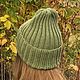 Заказать Зеленая вязаная шапка-тыковка. Hat&Scarf (вязаные аксессуары). Ярмарка Мастеров. . Шапки Фото №3