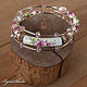 Multi-row bracelet on a memory wire made of porcelain beads, Bead bracelet, Irkutsk,  Фото №1