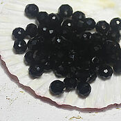 Материалы для творчества handmade. Livemaster - original item Beads 43 pcs Faceted 6/4 mm Black. Handmade.