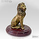 Guardian bronze lion, jasper symbol of the year 2022. Sculpture. Miner premium - Ltd Moscow (mineralpremium). My Livemaster. Фото №4