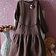 Order The boho dress of flax  Cinnamon. Olgalevas. Livemaster. . Dresses Фото №3