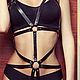 Портупея боди, бдсм костюм, кожаное бельё. Портупеи. Passion belts. Ярмарка Мастеров.  Фото №4