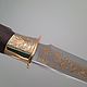Gift knife with a Wolf's head. Gilding.Leather Sheath. Knives. zlatelit (zlatelit). My Livemaster. Фото №6