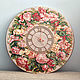 Order Large Interior clock - ' English roses'. Handmade studio - Anna Aleskovskaya. Livemaster. . Watch Фото №3