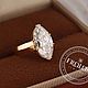 Золотое кольцо с бриллиантом Маркиз 3.5 карата. Кольцо помолвочное. FROLOF JEWELRY. Интернет-магазин Ярмарка Мастеров.  Фото №2