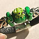 'Frog': Regaliz bracelet. Regaliz bracelet. BeautyGlassByKate(Lampwork) (beauty-glass). My Livemaster. Фото №5