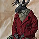  Лось Нарядный. Интерьерная кукла. Ирина Сайфийдинова (textileheart). Ярмарка Мастеров.  Фото №4