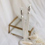 Украшения handmade. Livemaster - original item Bridal earrings with Pearls. Handmade.