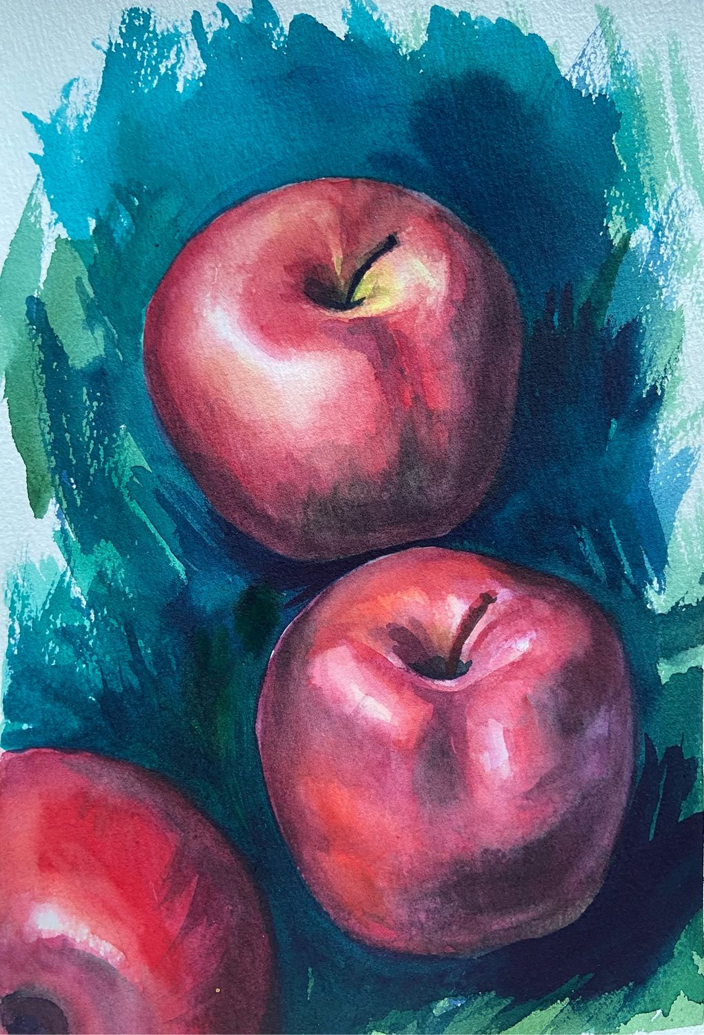 Задание яблоко по живописи