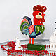Mini figures and figurines: Cockerel wooden toy. Miniature figurines. The most beautiful toys. My Livemaster. Фото №4