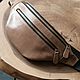 Banana Belt Leather Bag (standard). Cappuccino, Waist Bag, St. Petersburg,  Фото №1