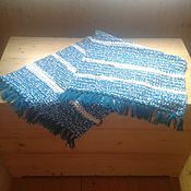 Для дома и интерьера handmade. Livemaster - original item knitted turquoise rug 
