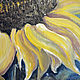 Sunflower painting, oil on canvas, 30 x 40. Pictures. Valeria. My Livemaster. Фото №6