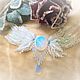 Beaded necklace,glass beads, and moon rocks 'Lunar angel', Jewelry Sets, Athens,  Фото №1