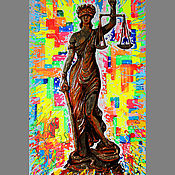 Картины и панно ручной работы. Ярмарка Мастеров - ручная работа The painting Themis-the goddess of justice. Handmade.
