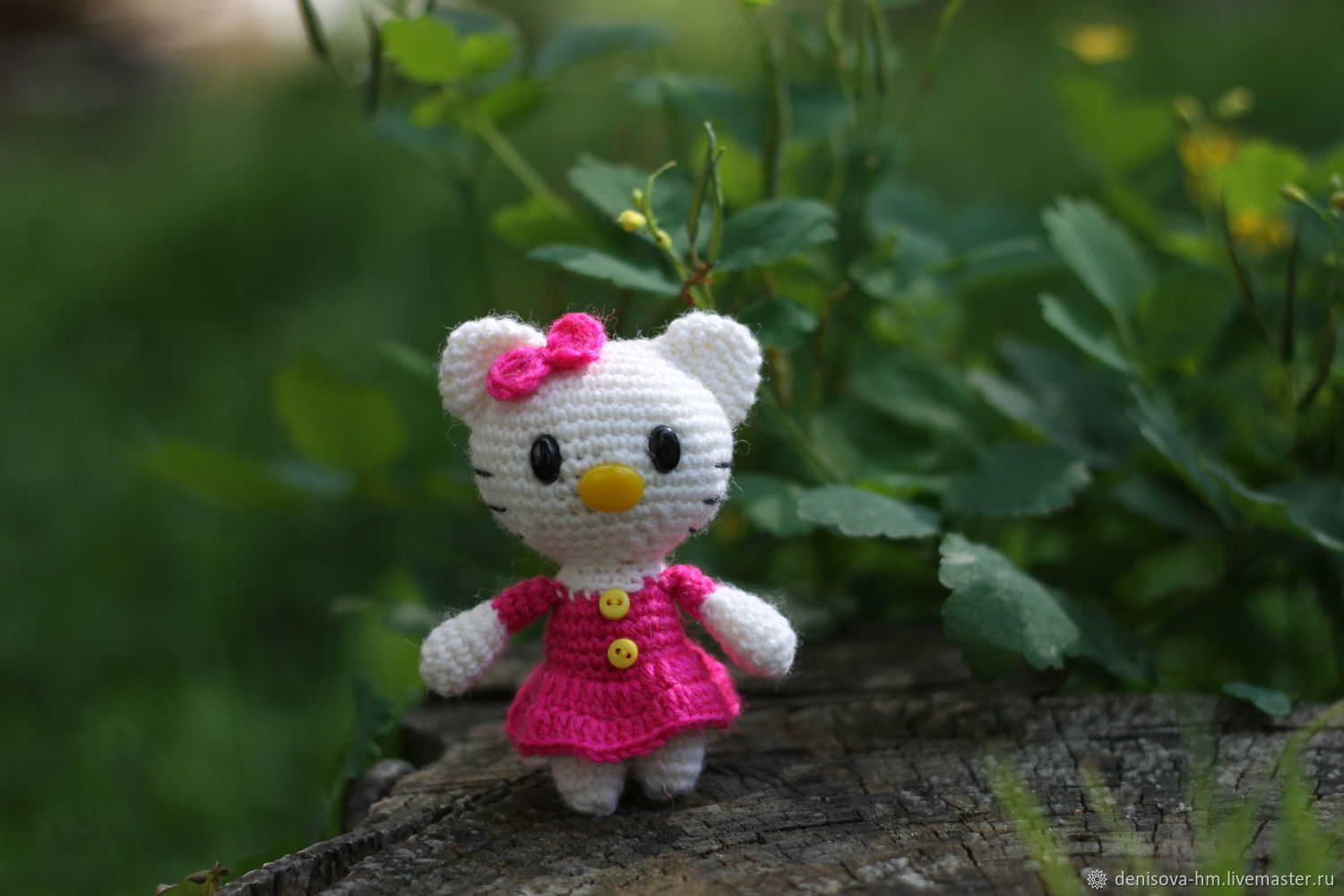 Маленькая кошка hello kitty вязаная крючком в интернет-магазине на ...