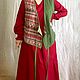 Жилет стеганый из льна этно принт. Жилеты. SVЭRO dress. Интернет-магазин Ярмарка Мастеров.  Фото №2