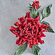 Order Leather flowers rose-brooch 'the Scarlet flower - 2'. LIUDMILA SKRYDLOVA (flower glade). Livemaster. . Brooches Фото №3
