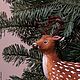 Если верить, Сказка оживет 2 - Лесной олень, елочная игрушка из ваты. Елочные игрушки. ЕЛЕНА ШВЕДОВА РОДОМ ИЗ ДЕТСТВА. Интернет-магазин Ярмарка Мастеров.  Фото №2
