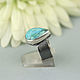 Order Ring with chrysocolla. Silver. Author Jewelry from natural stones. Livemaster. . Rings Фото №3