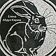 Картина вязаная "Кролик Инь-янь". Картины. Елена Абдул-Карим. Интернет-магазин Ярмарка Мастеров.  Фото №2