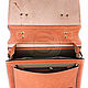 Leather briefcase 'French' Auburn. Brief case. Russian leather Guild. My Livemaster. Фото №5