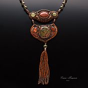 Украшения handmade. Livemaster - original item brown. red. Necklace Morocco. brown tones.. Handmade.