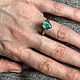 Серебряное кольце в дизайне Tiffany с натуральным Изумрудом 2.27ct. Кольца. Shukra Натуральные драгоценные камни. Ярмарка Мастеров.  Фото №6