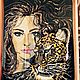 Вышивка крестиком "Тигр и девушка", Картины, Санкт-Петербург,  Фото №1