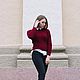 Inessa_T Вяжу с любовью
Вязаный джемпер в винном цвете