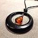 Aura. Pendant in ebony and amber. Pendant. NGS Masters. My Livemaster. Фото №5