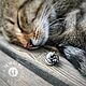 Double bead "Moon cats". Pendants. 4Unique. My Livemaster. Фото №5