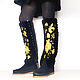 boots: Fur boots with contrasting embroidery - limited edition. High Boots. Febe-handmade. My Livemaster. Фото №5