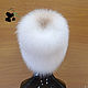 Vip hat women's fur on a knitted base fur shadow frost. Caps. Mishan (mishan). My Livemaster. Фото №5