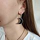 Серьги Луны черные. Серьги классические. VitrajDesign. Интернет-магазин Ярмарка Мастеров.  Фото №2