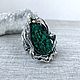 Заказать Крупное кольцо с плисовым малахитом '' Капелиум''. Shahinian Jewelry. Ярмарка Мастеров. . Кольца Фото №3