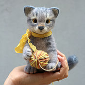 Куклы и игрушки handmade. Livemaster - original item The cat Furry, wool toy. Handmade.