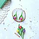 Серьги Тюльпан, Серьги цветочные, Tulip earrings. Схемы вязания. Magic_Crochet. Интернет-магазин Ярмарка Мастеров.  Фото №2