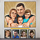 A gift to my husband, dad, the head of the family. Family cartoon for birthday anniversary, Caricature, Moscow,  Фото №1